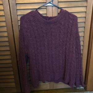Purple woven American Eagle sweater